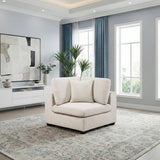 Beige Chenille Modular Corner Seat - 🟢 Corner Chairs available at Alpine Outlets in Denver