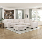 Beige Chenille Modular Ottoman - 🟢 Ottomans available at Alpine Outlets in Denver