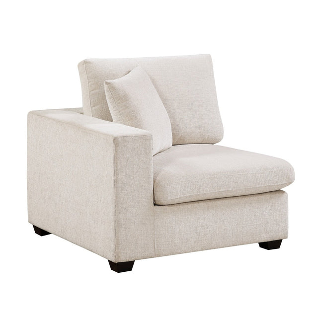 Beige Chenille Reversible One - Arm Modular Chair - 🟢 Arm Chairs available at Alpine Outlets in Denver