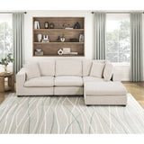 Beige Chenille Reversible One - Arm Modular Chair - 🟢 Arm Chairs available at Alpine Outlets in Denver