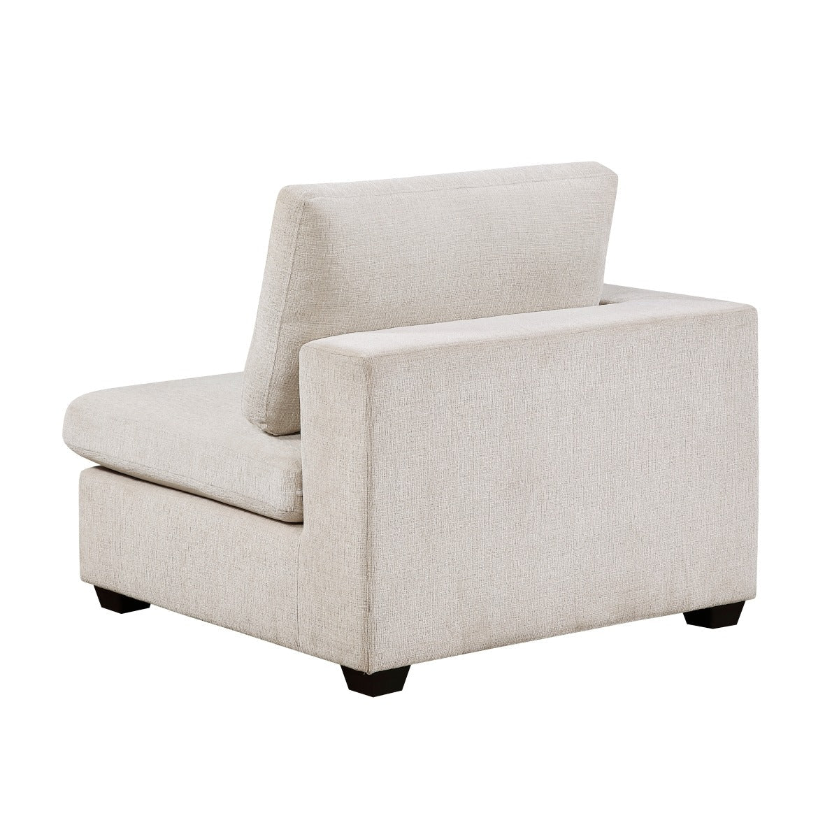 Beige Chenille Reversible One - Arm Modular Chair - 🟢 Arm Chairs available at Alpine Outlets in Denver