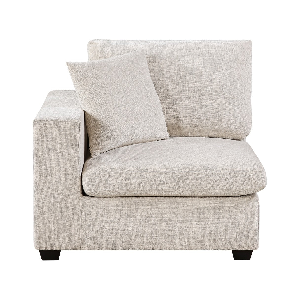 Beige Chenille Reversible One - Arm Modular Chair - 🟢 Arm Chairs available at Alpine Outlets in Denver