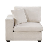 Beige Chenille Reversible One - Arm Modular Chair - 🟢 Arm Chairs available at Alpine Outlets in Denver