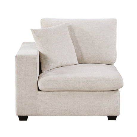 Beige Chenille Reversible One - Arm Modular Chair - 🟢 Arm Chairs available at Alpine Outlets in Denver