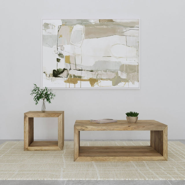 Benton 2 - Piece Solid Mango Coffee and End Table Set Natural - Coffee Table Sets available at Alpine Outlets in Denver