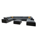 Custom Configuration Modular Sectional & Toss Pillows