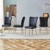 Modern Minimalist Dining Chairs With Metal Legs