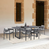Menorca - Outdoor Patio Dining Table In Aluminum