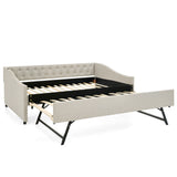 Upholstered Daybed With USB Charging & Pull Out Bed