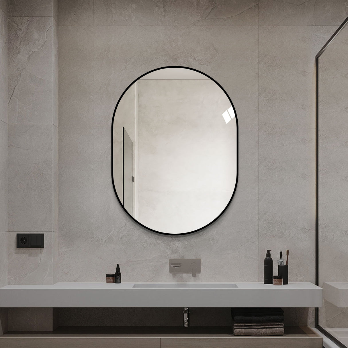 Modern Framed Bathroom Vanity Mirror