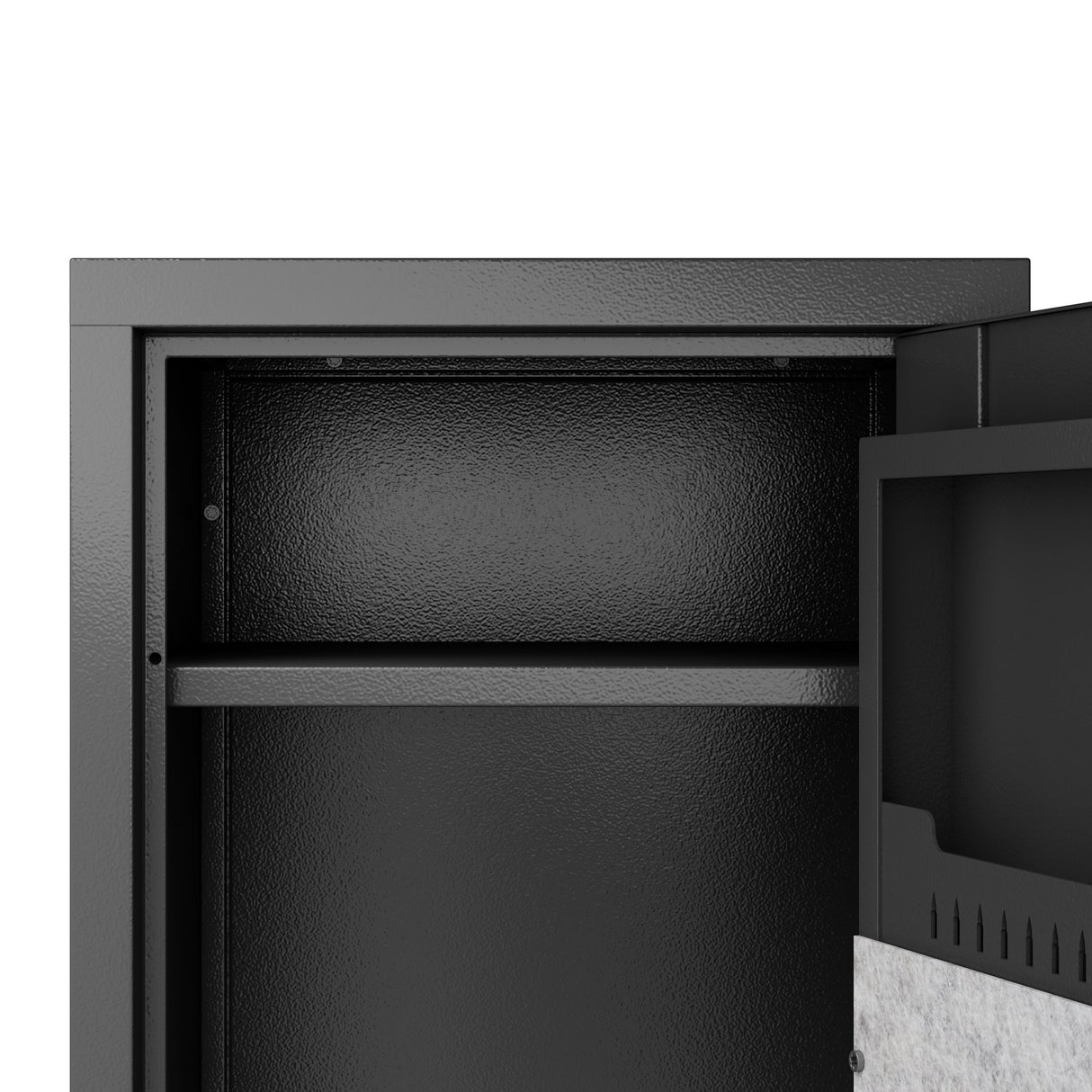 Rifle Safe, Biometric & Keypad Lock, Adjustable Gun Racks With Built In Alarm System