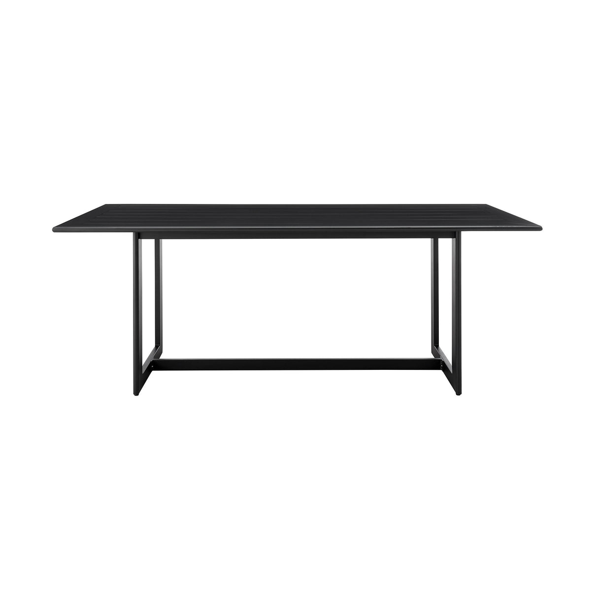 Cayman - Outdoor Patio 7-Piece Dining Table Set In Aluminum With Gray Cushions