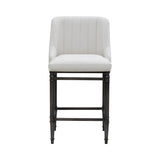 Marvin - Steel Frame Faux Leather Upholstered Counter Height Barstool
