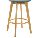Vera - Upholstered Wood Counter Height Barstool