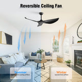38" Ceiling Fan Without Light With DC Motor And Remote Control