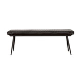 Tufted Cushion Side Bench With Tapered Legs