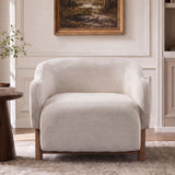 Modern Accent Chair With Recessed Arms And Tight Back