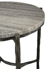 Stonewall - End Table - Silver / Black