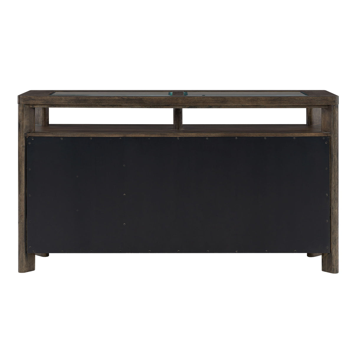Side Server With Glass Inlay - Dark Oak