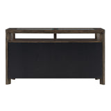 Side Server With Glass Inlay - Dark Oak