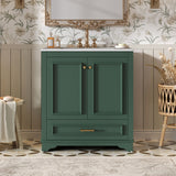 Bathroom Vanity With Sink, Cabinet & 2 Soft Closing Doors & Adjustable Shelf
