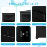 Tall Storage Cabinet With 3 Drawers And Adjustable Shelves For Bathroom