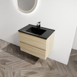 Wall Mounted Bathroom Vanity With Sink, 2 Soft Close Drawers