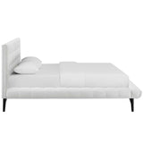 Biscuit Tufted Performance Velvet Queen Platform Bed - Platform Bed available at Alpine Outlets in Denver