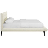 Biscuit Tufted Performance Velvet Queen Platform Bed - Platform Bed available at Alpine Outlets in Denver