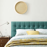 Biscuit Tufted Performance Velvet Queen Platform Bed - Platform Bed available at Alpine Outlets in Denver