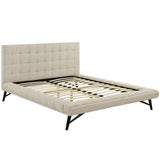 Biscuit Tufted Performance Velvet Queen Platform Bed - Platform Bed available at Alpine Outlets in Denver