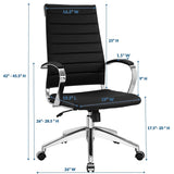 Black Highback Office Chair – Chrome Frame - Workspace - Alpine Outlets