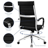 Black Highback Office Chair – Chrome Frame - Workspace - Alpine Outlets