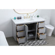 Blake 54 inch Free Standing Single Basin Vanity in Grey - 🟢 Bathroom Vanities available at Alpine Outlets in Denver