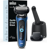 Braun Series 6 6175cc blue shaver with SmartCare Center, beard trimmer and packaging