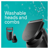 Braun AIO3430 washable trimming head and combs
