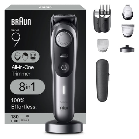 Braun Series 9 AIO9430 All-in-One Grooming Kit and accessories