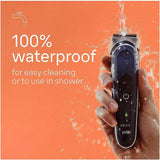 Braun BG5340 waterproof body groomer being rinsed