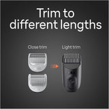 Braun BG5340 sensitive comb, 1 mm fixed comb and adjustable 3–11 mm comb