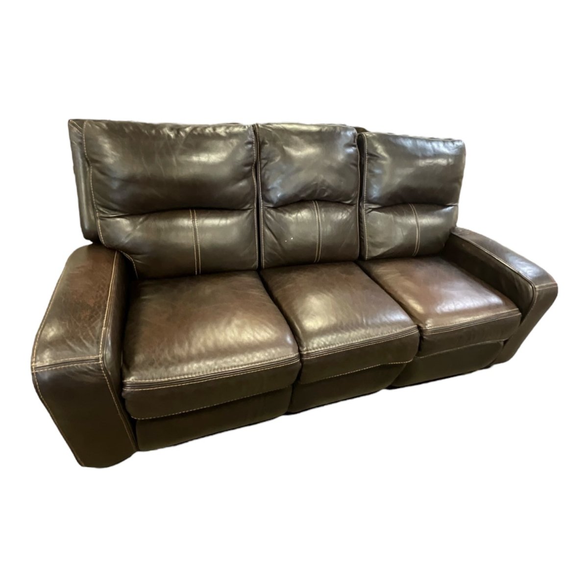 Brown Leather Electric Recliner - available at Alpine Outlets in Denver