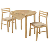Bucknell 3-Piece Round Drop Leaf Dining Set in Natural - Dining Room Sets available at Alpine Outlets in Denver