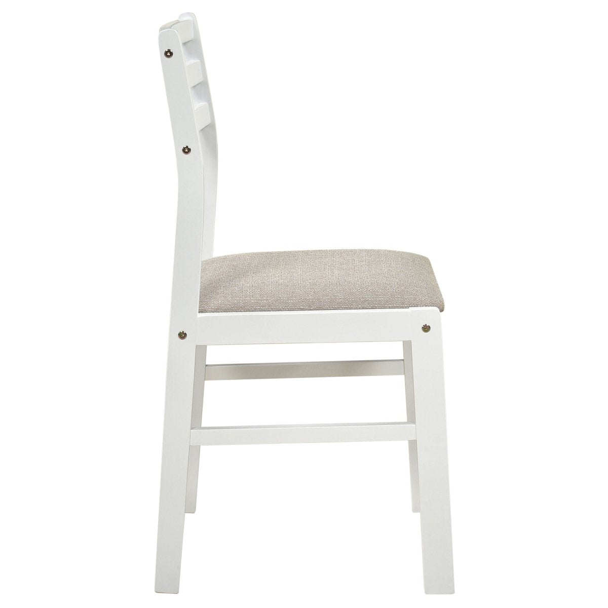 Bucknell 3-Piece Round Drop Leaf Dining Set in White - Dining Room Sets available at Alpine Outlets in Denver