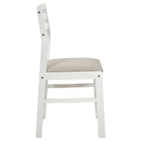 Bucknell 3-Piece Round Drop Leaf Dining Set in White - Dining Room Sets available at Alpine Outlets in Denver