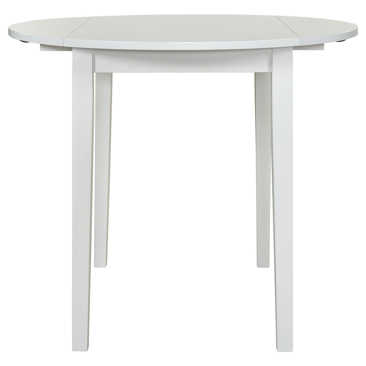 Bucknell 3-Piece Round Drop Leaf Dining Set in White - Dining Room Sets available at Alpine Outlets in Denver