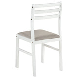 Bucknell 3-Piece Round Drop Leaf Dining Set in White - Dining Room Sets available at Alpine Outlets in Denver