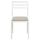 Bucknell 3-Piece Round Drop Leaf Dining Set in White - Dining Room Sets available at Alpine Outlets in Denver