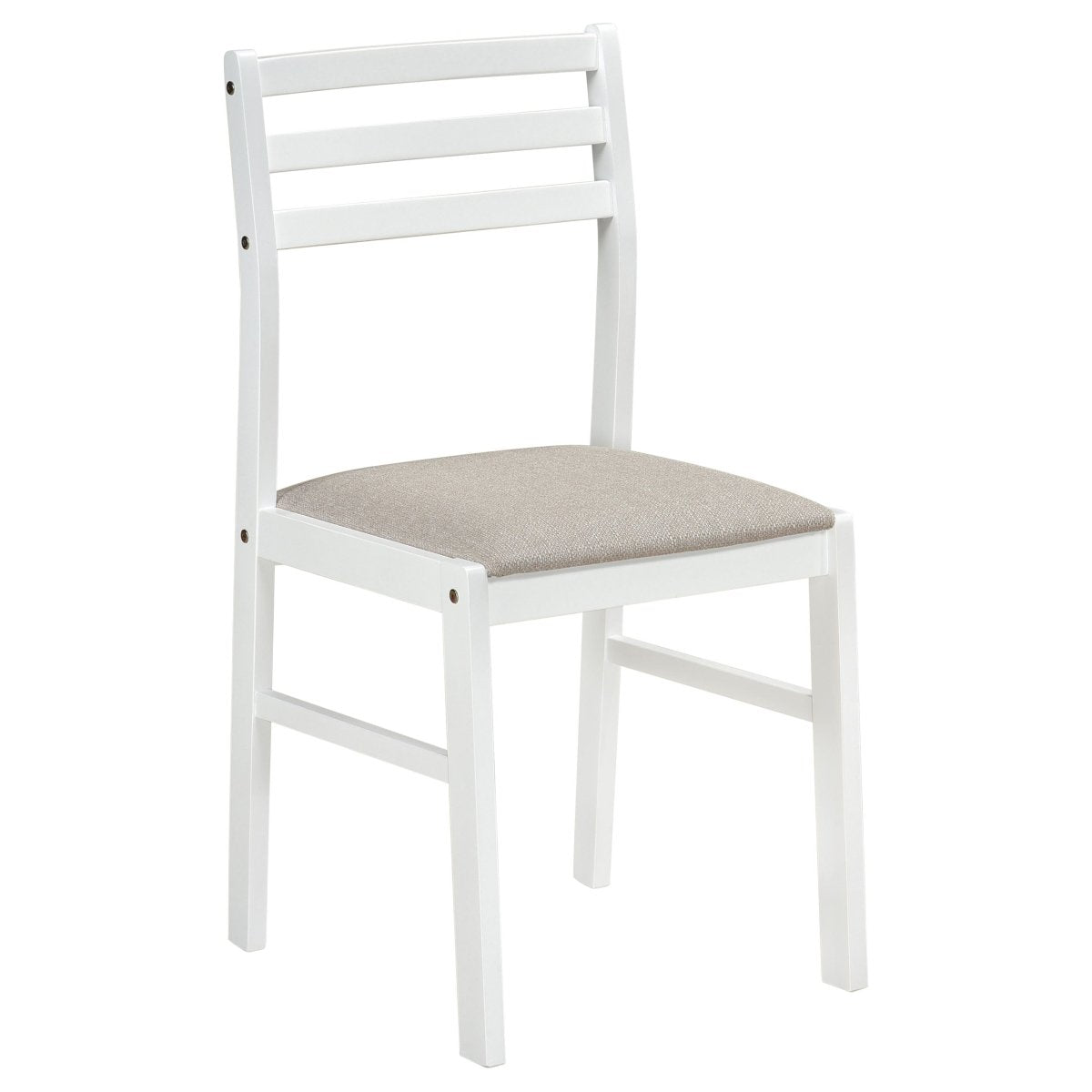 Bucknell 3-Piece Round Drop Leaf Dining Set in White - Dining Room Sets available at Alpine Outlets in Denver