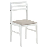 Bucknell 3-Piece Round Drop Leaf Dining Set in White - Dining Room Sets available at Alpine Outlets in Denver