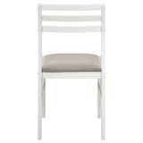 Bucknell 3-Piece Round Drop Leaf Dining Set in White - Dining Room Sets available at Alpine Outlets in Denver