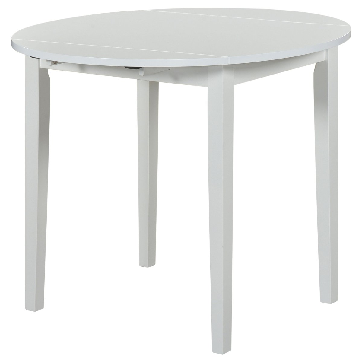 Bucknell 3-Piece Round Drop Leaf Dining Set in White - Dining Room Sets available at Alpine Outlets in Denver